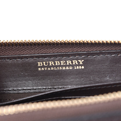 Burberry Haymarket Check Large Ziggy Zip Around Wallet Chocolate 7 of 9