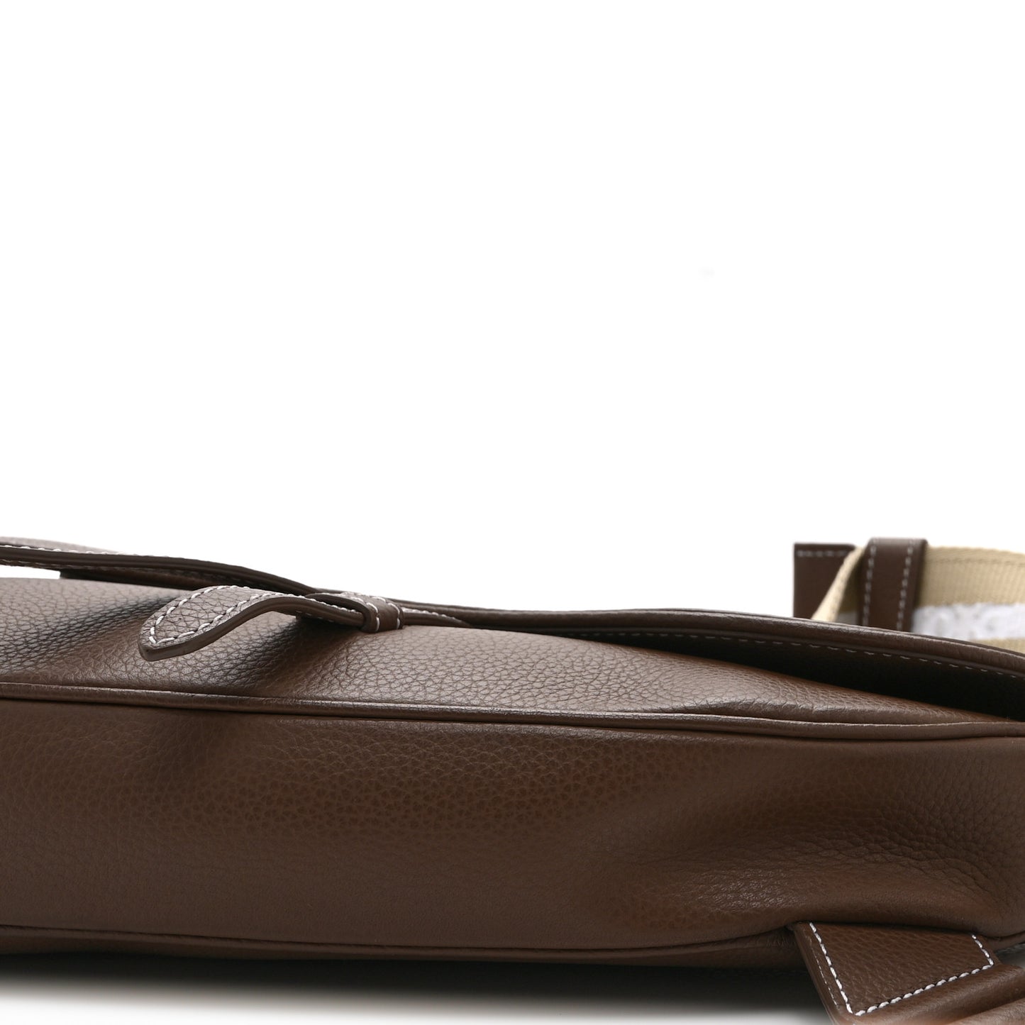 Grained Calfskin Kim Jones Saddle Bag Brown