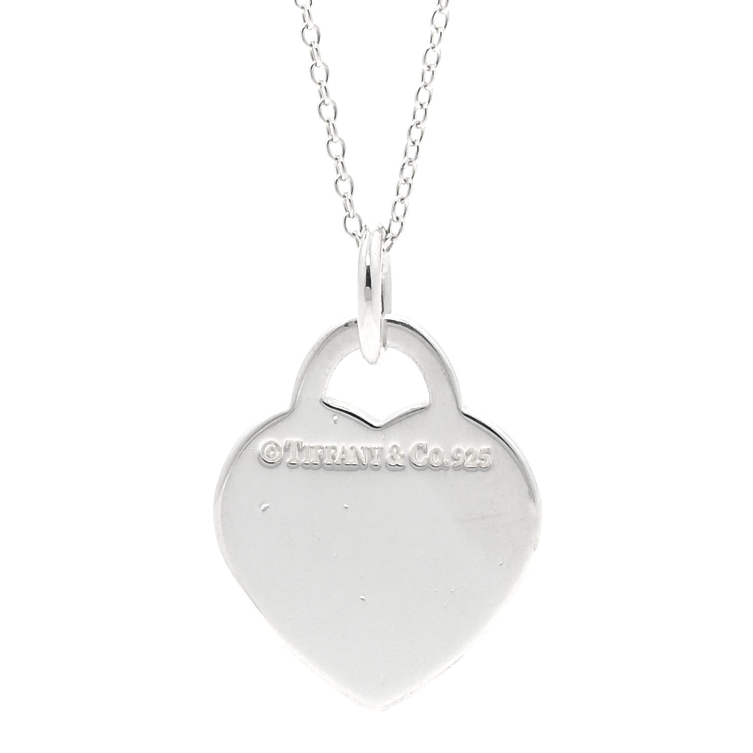 Tiffany Sterling Silver Small Return to Tiffany Heart Pendant Necklace 4 of 5