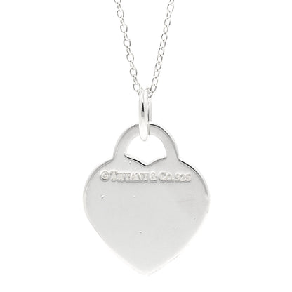 Tiffany Sterling Silver Small Return to Tiffany Heart Pendant Necklace 4 of 5