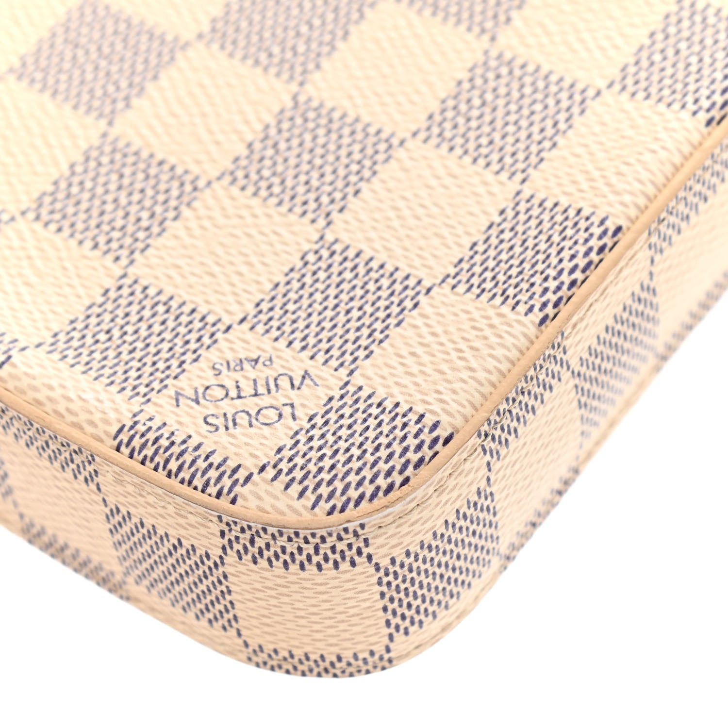 Louis Vuitton Damier Azur Pochette Felicie Chain Wallet Rose Ballerine 13 of 15