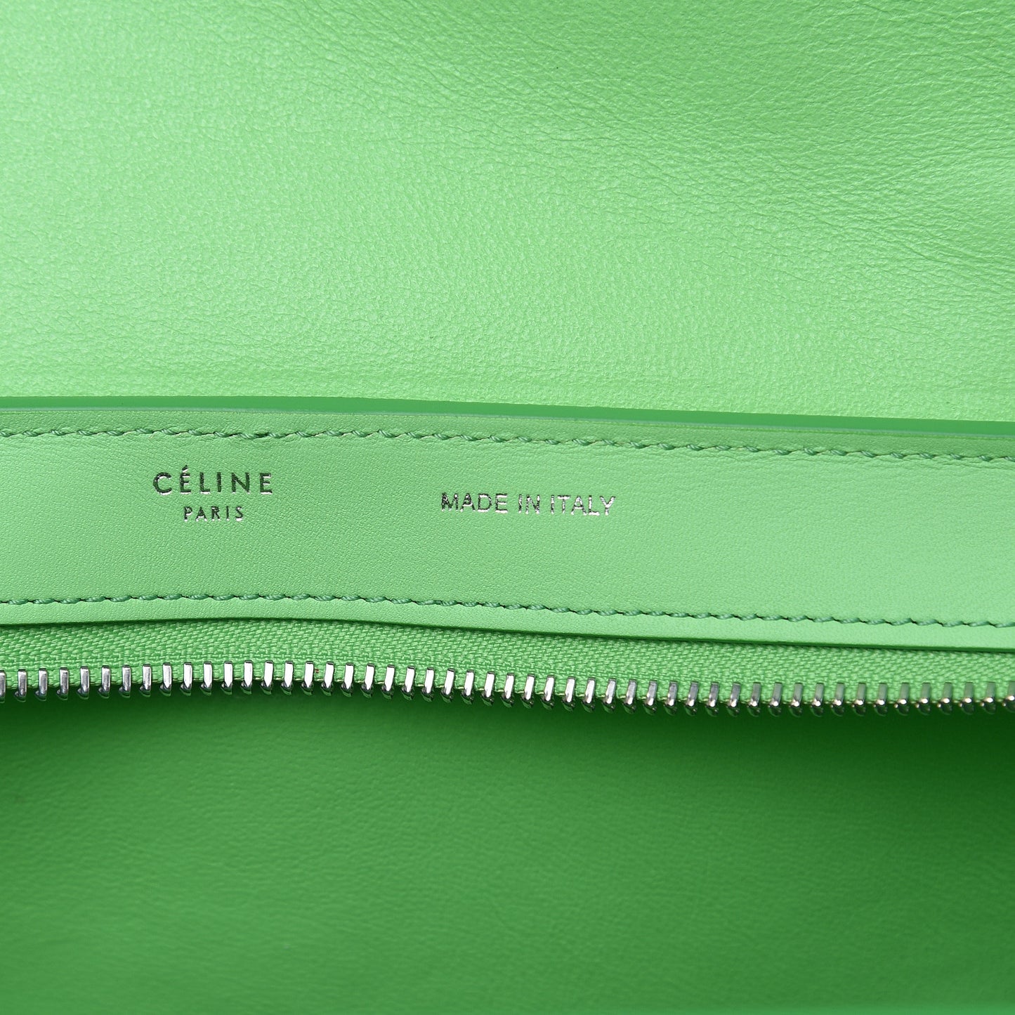 Smooth Calfskin Small Tri-Color Trapeze Lime