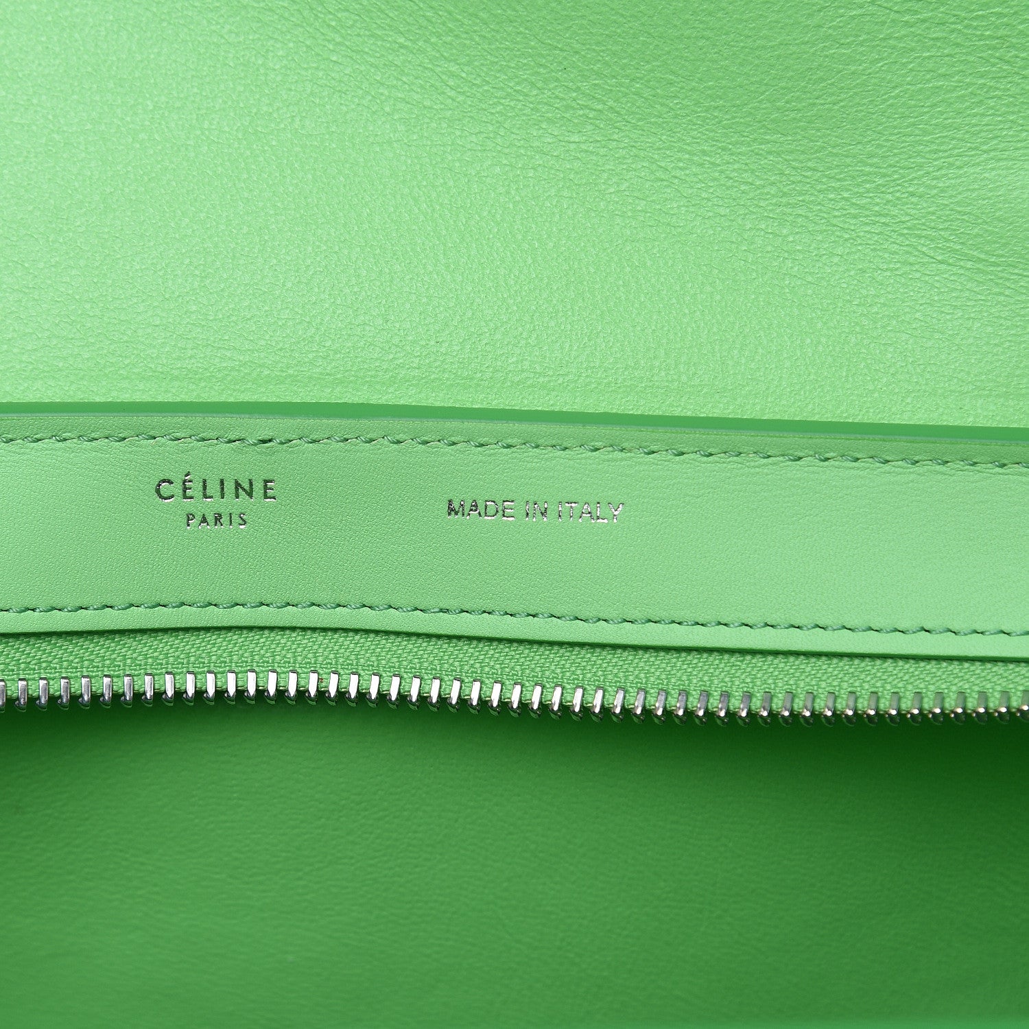 Celine Smooth Calfskin Small Tri-Color Trapeze Lime 6 of 10