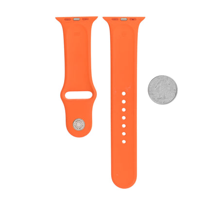 Hermes Silicone 44mm Apple Sports Watch Single Tour Band M/L Orange 2 of 5