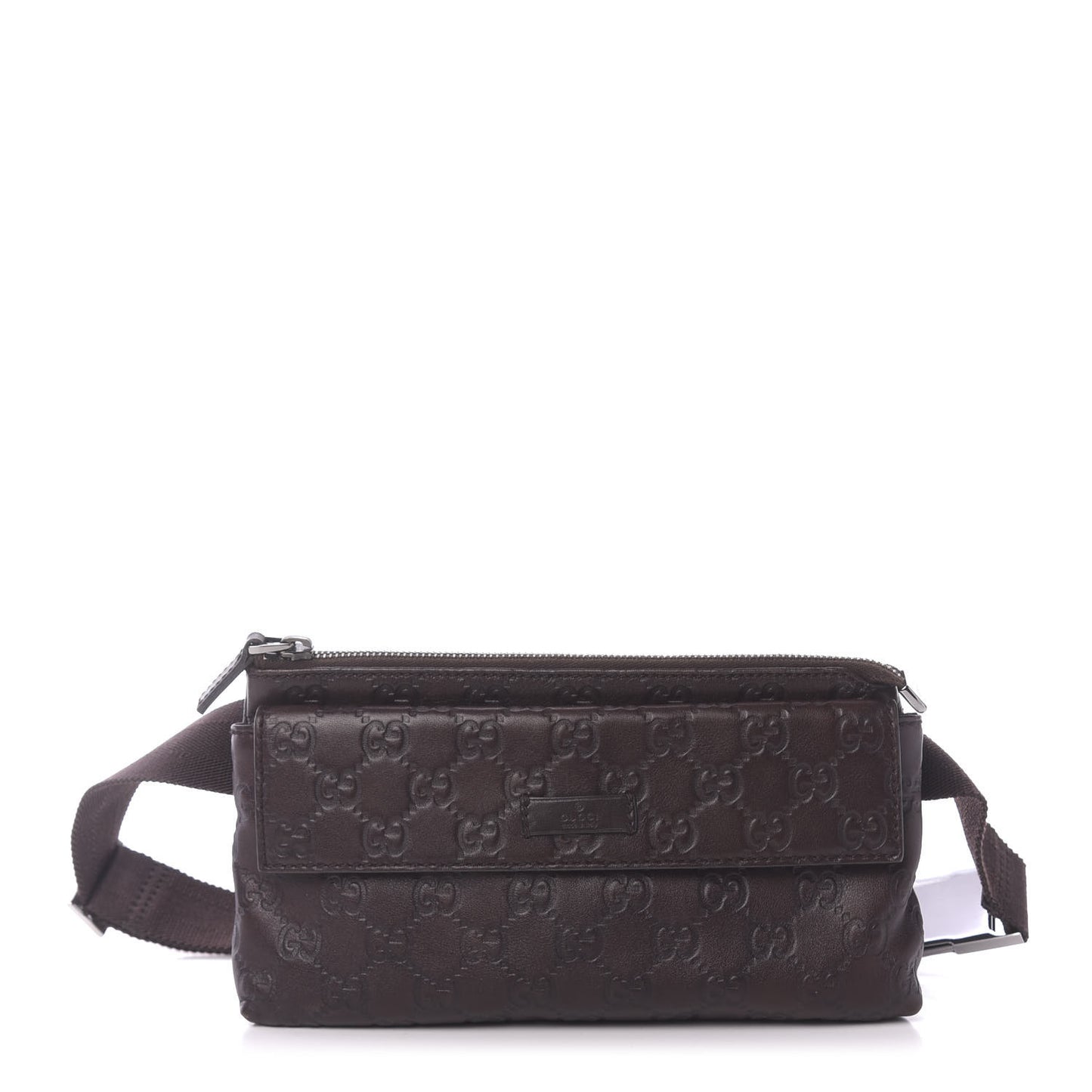 Guccissima Waist Belt Bag Dark Brown