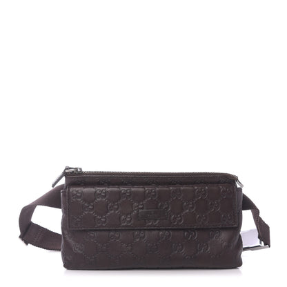 Gucci Guccissima Waist Belt Bag Dark Brown 1 of 10