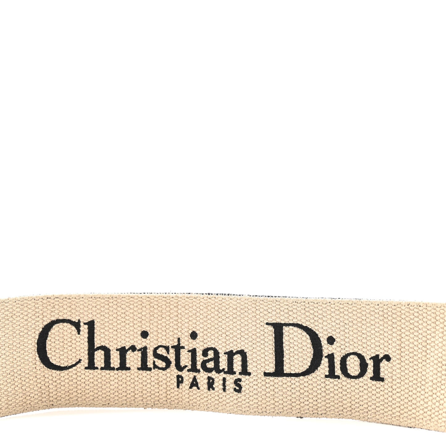 Canvas Embroidered Shoulder Strap Black