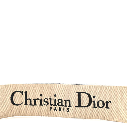 Christian Dior Canvas Embroidered Shoulder Strap Black 3 of 8
