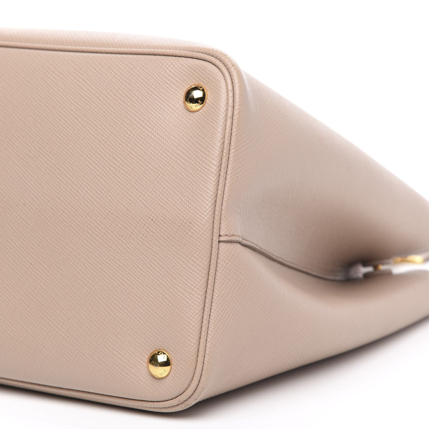Saffiano Cuir Medium Double Bag Cammeo
