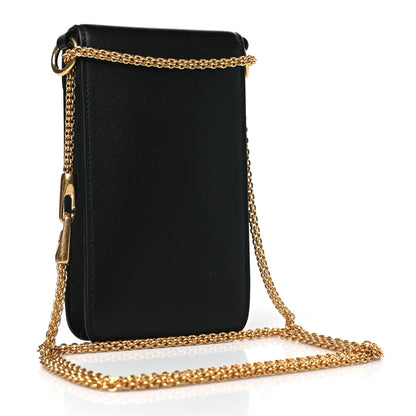 Valentino Garavani Calfskin Loco Phone Case With Chain Black 3 of 8