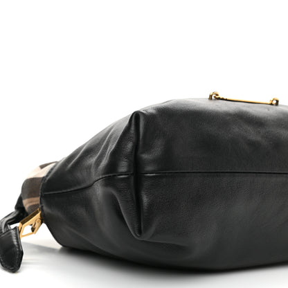 Burberry Calfskin House Check Little Crush Black 8 of 13