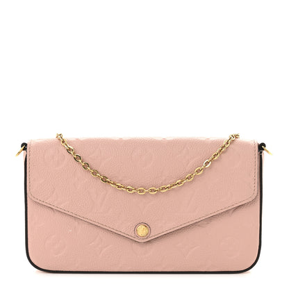 Louis Vuitton Empreinte Pochette Felicie Chain Wallet Rose Poudre 1 of 15