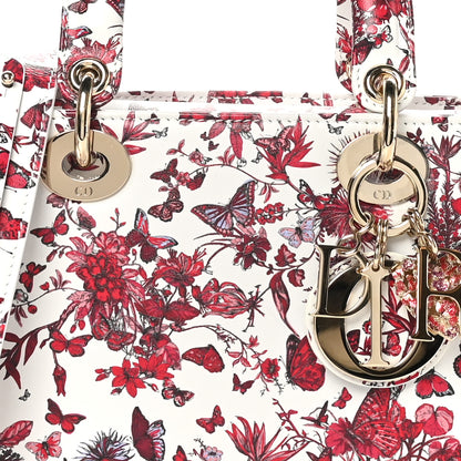 Christian Dior Calfskin Le Coeur Des Papillons Small My ABCDior Lady Dior White Multicolor 8 of 10