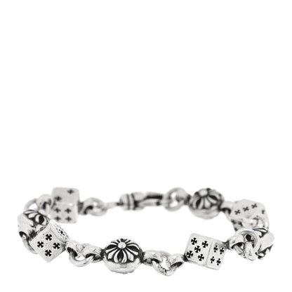 Chrome Hearts Sterling Silver Dice Cross Ball Bracelet 1 of 3