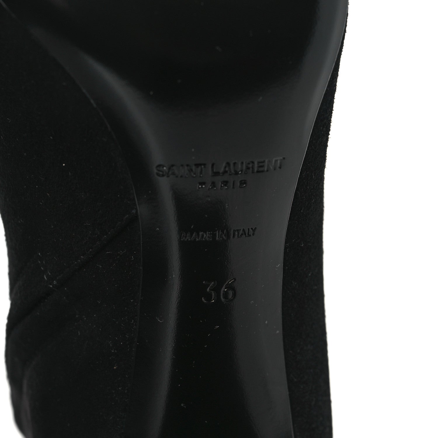 Saint Laurent Suede Loulou Ankle Zip Boot 36 Black 6 of 9