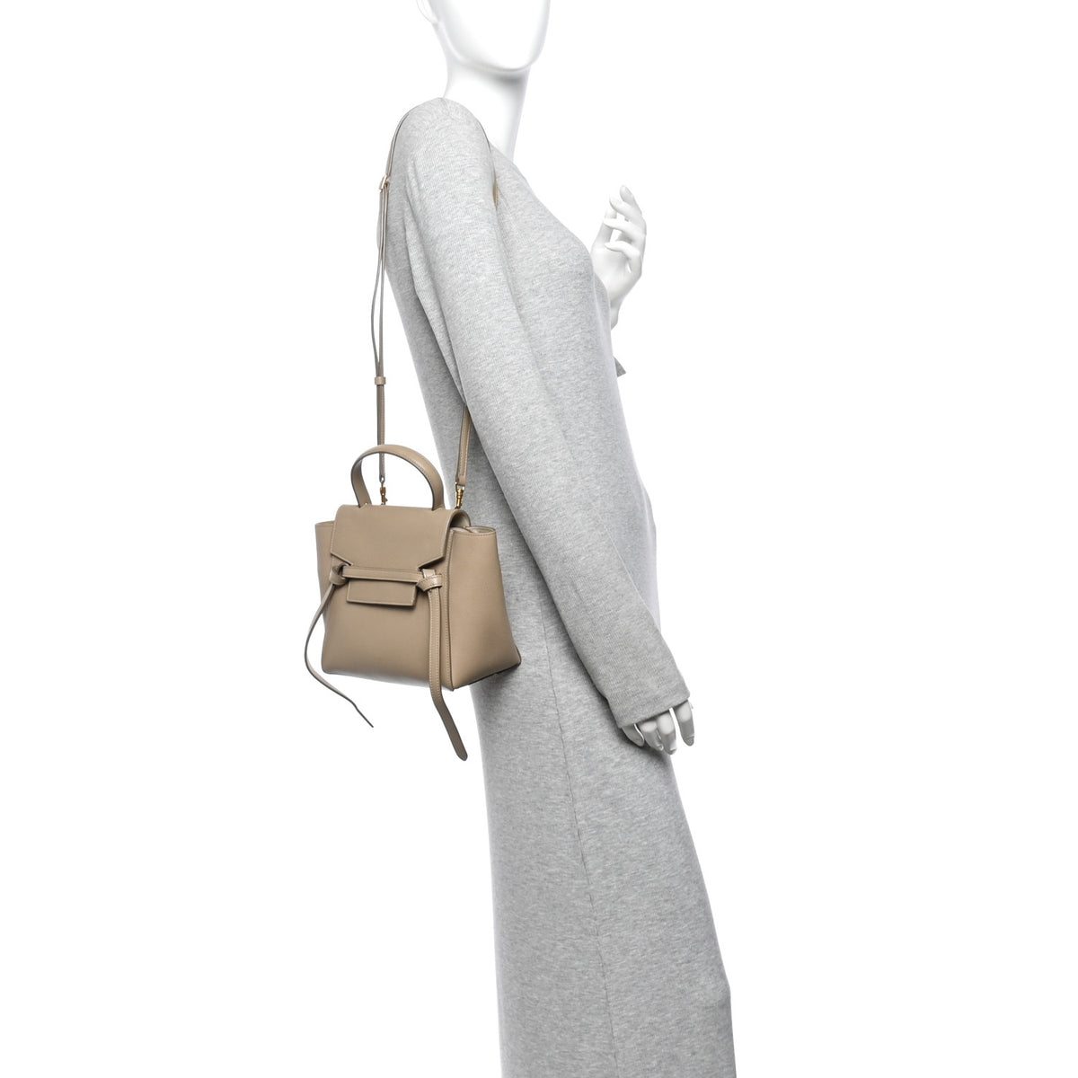 Celine Grained Calfskin Nano Belt Bag Light Taupe 2 of 14