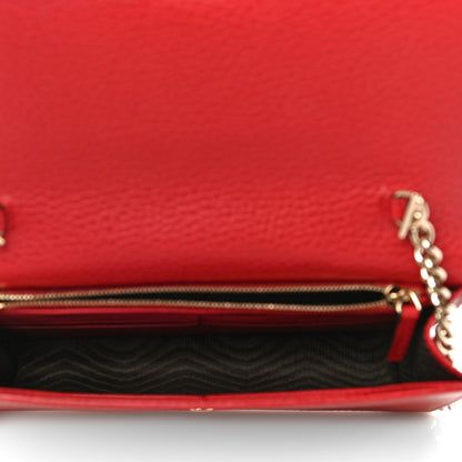 Gucci Dollar Calfskin Interlocking G Chain Wallet Red 5 of 9