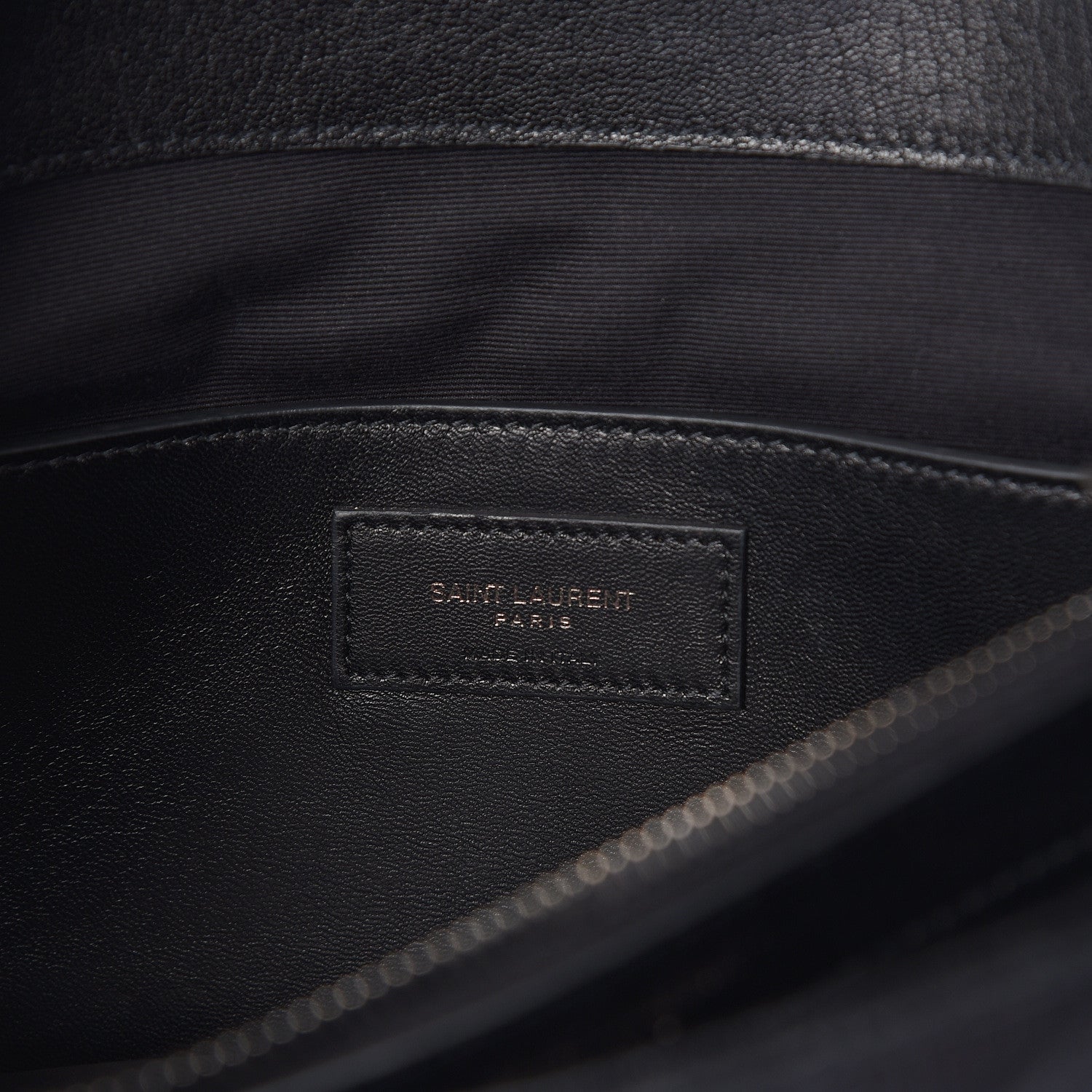 Saint Laurent Calfskin Mixed Matelasse Triquilt Large Monogram Satchel Black 7 of 10