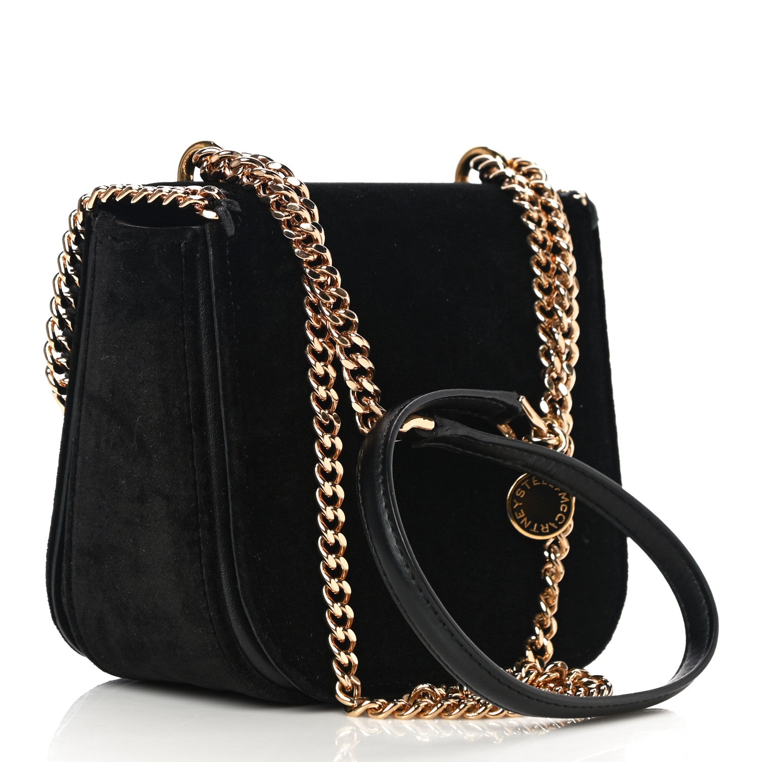 Stella McCartney Velvet Effect Medium Falabella Box Shoulder Bag Black 3 of 12