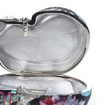Judith Leiber Swarovski Crystal Sleeping Cat Minaudiere Clutch Black Multicolor 7 of 9
