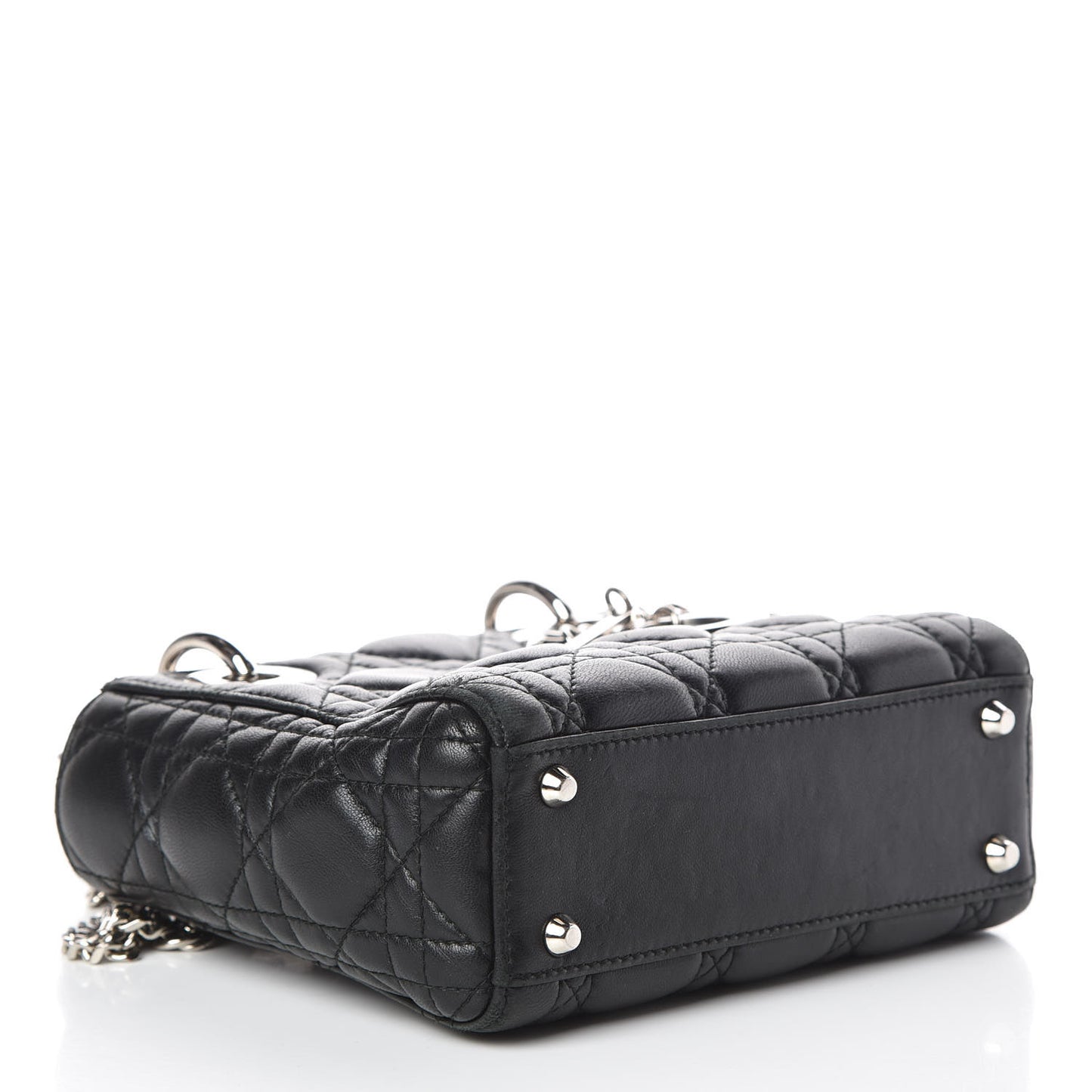 Lambskin Cannage Mini Lady Dior Black