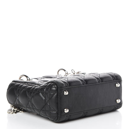 Christian Dior Lambskin Cannage Mini Lady Dior Black 5 of 14