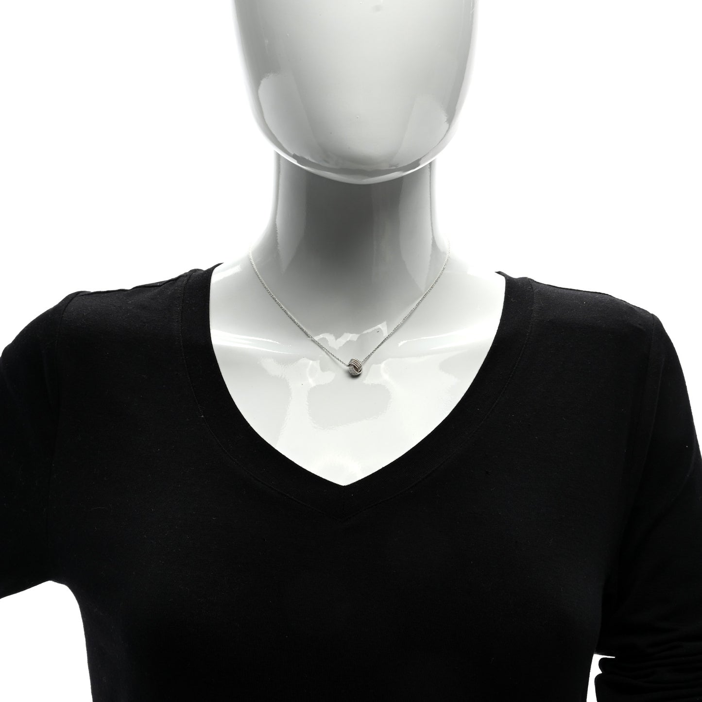 Sterling Silver Twist Knot Pendant Necklace