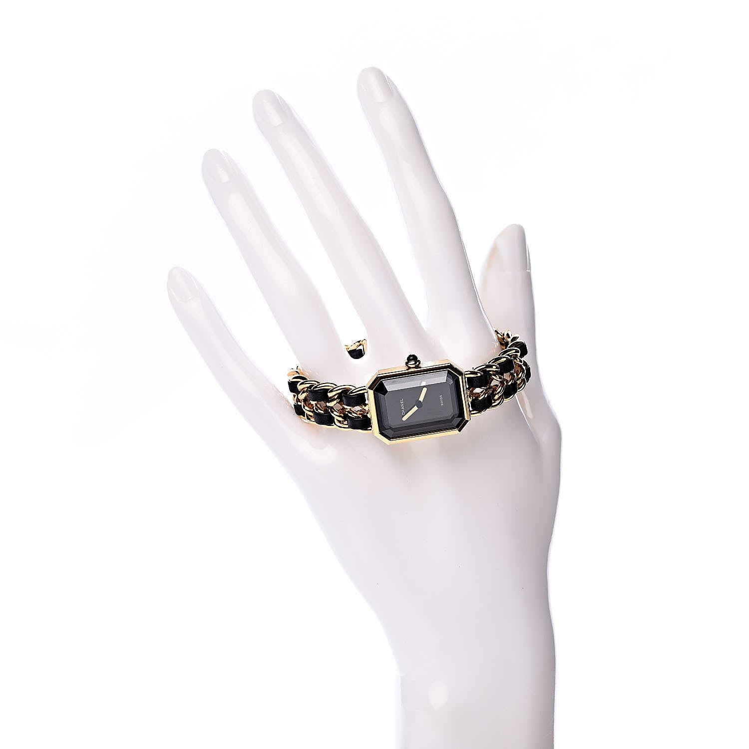 Chanel Stainless Steel Lambskin 20mm Chain Premiere Quartz Watch Gold M 2 of 6