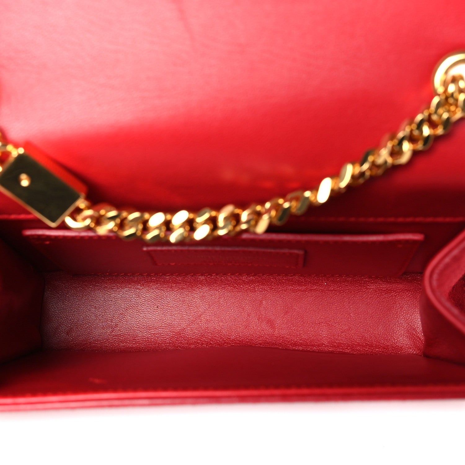 Saint Laurent Suede Small Classic Monogram Kate Tassel Satchel Red 5 of 12