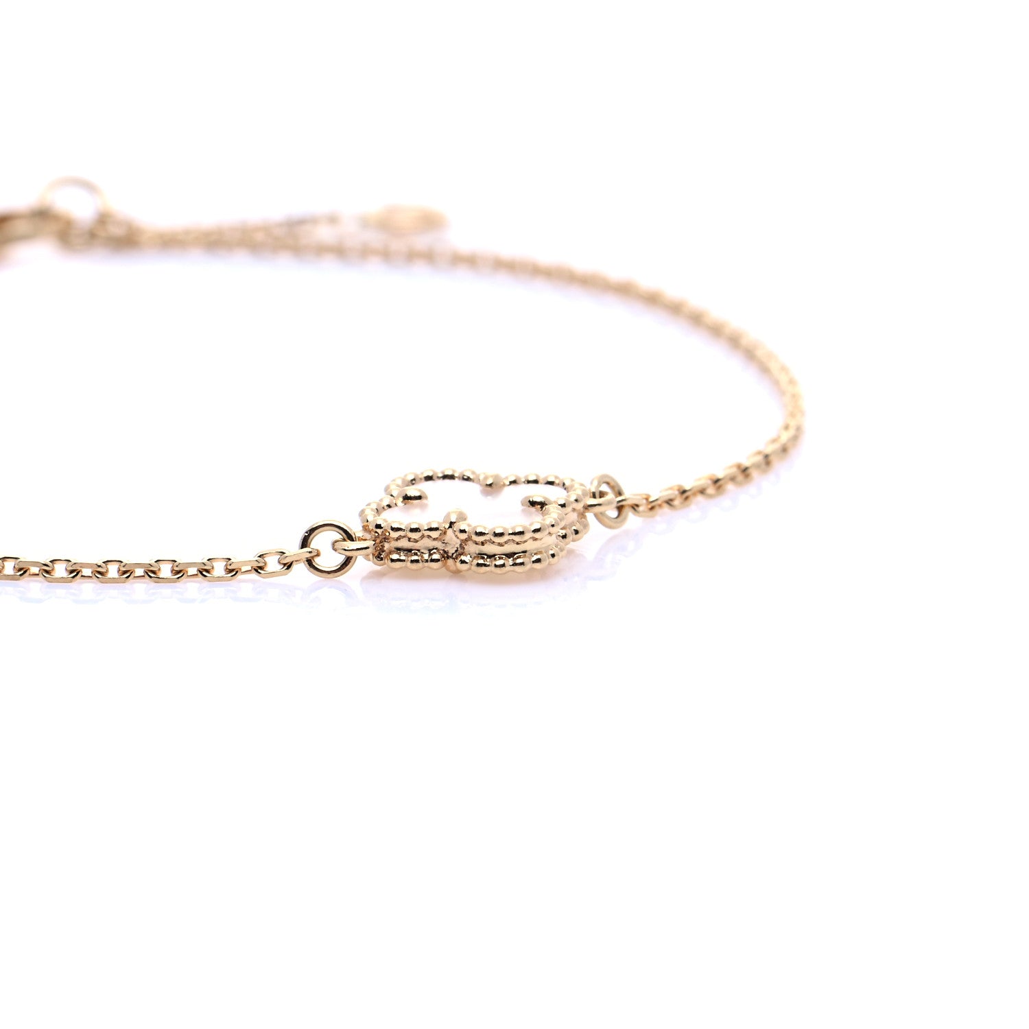 Van Cleef & Arpels 18K Yellow Gold Mother of Pearl Sweet Alhambra Bracelet 7 of 10