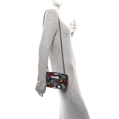 Chanel Sequin Logo Small Flap Ruthenium Multicolor 2 of 11