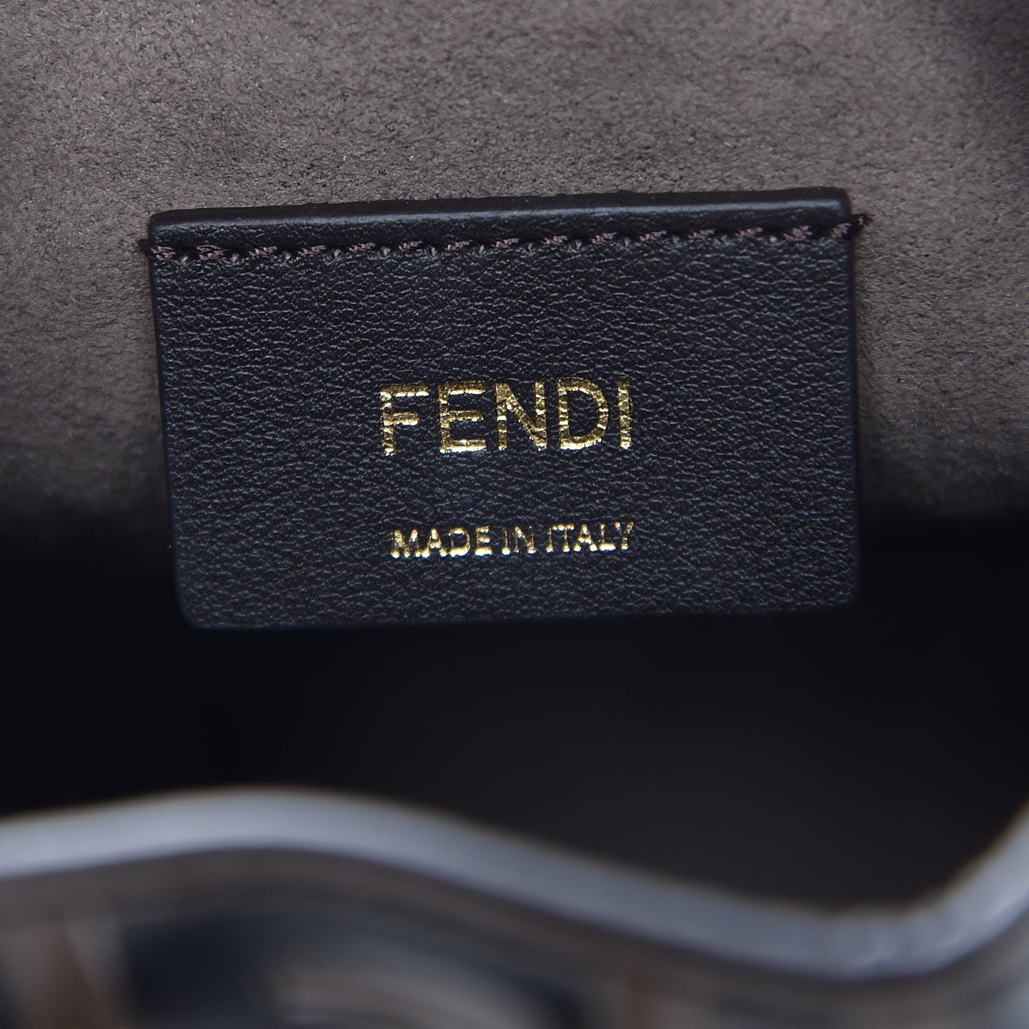 Fendi Vitello Liberty F is Fendi Bi-Color FF 1974 Embossed Mini Mon Tresor Bucket Bag Maya Black 6 of 8