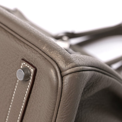 Hermes Taurillon Clemence Birkin 35 Etoupe 9 of 18