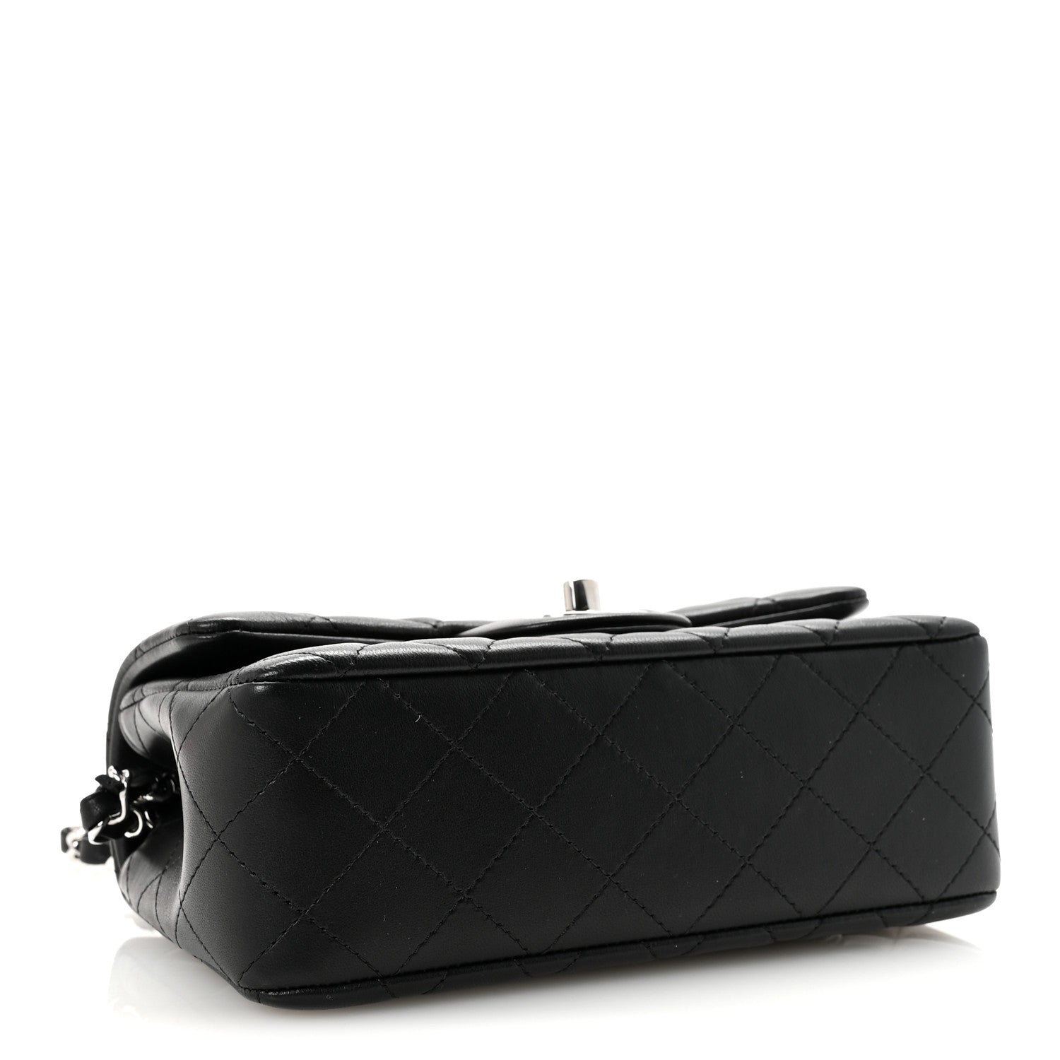 Chanel Lambskin Quilted Mini Rectangular Flap Black 4 of 11