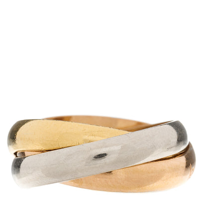 Cartier 18K Pink Yellow White Gold Classic Les Must De Cartier Trinity Ring 50 5.25 3 of 7