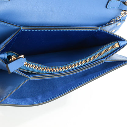 Valentino Garavani Vitello Rockstud Chain Flap Crossbody Bag Light Sapphire 5 of 8