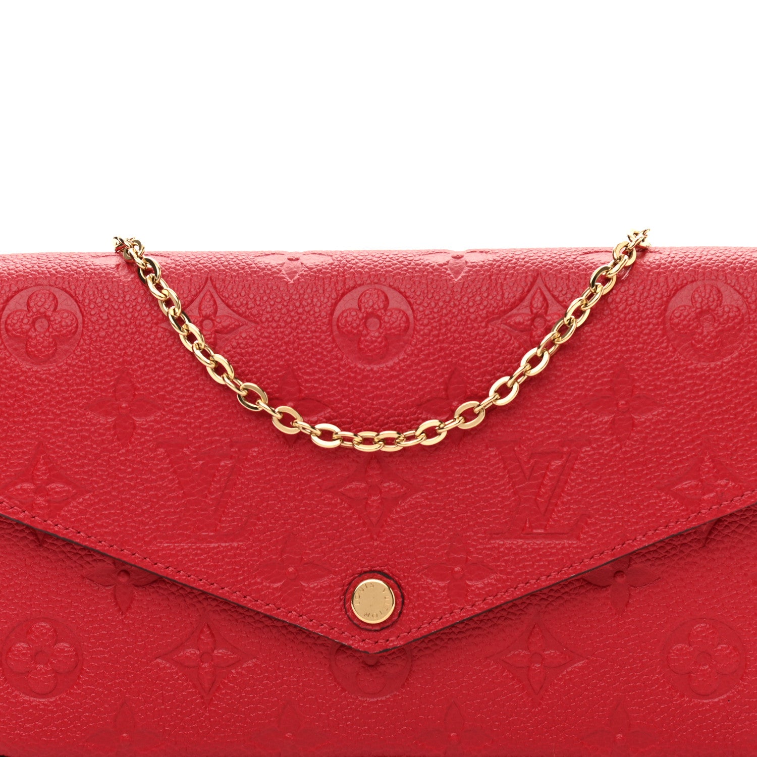 Louis Vuitton Empreinte Pochette Felicie Chain Wallet Scarlet 8 of 10