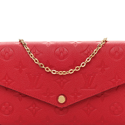Louis Vuitton Empreinte Pochette Felicie Chain Wallet Scarlet 8 of 10