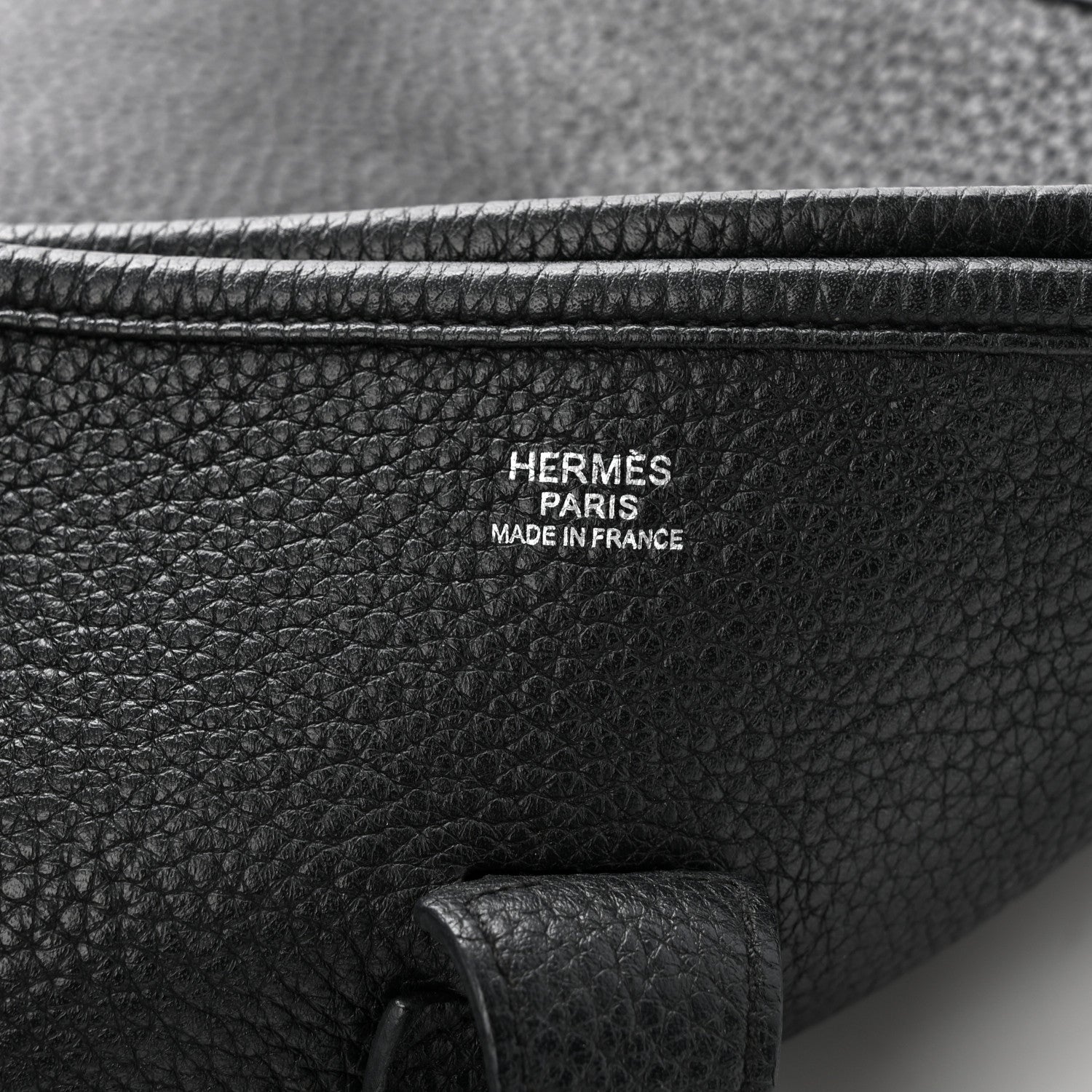 Hermes Taurillon Clemence Evelyne III GM Black 6 of 10