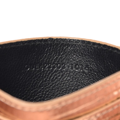 Saint Laurent Metallic Lizard Calfskin Embossed Card Case Gold 7 of 8