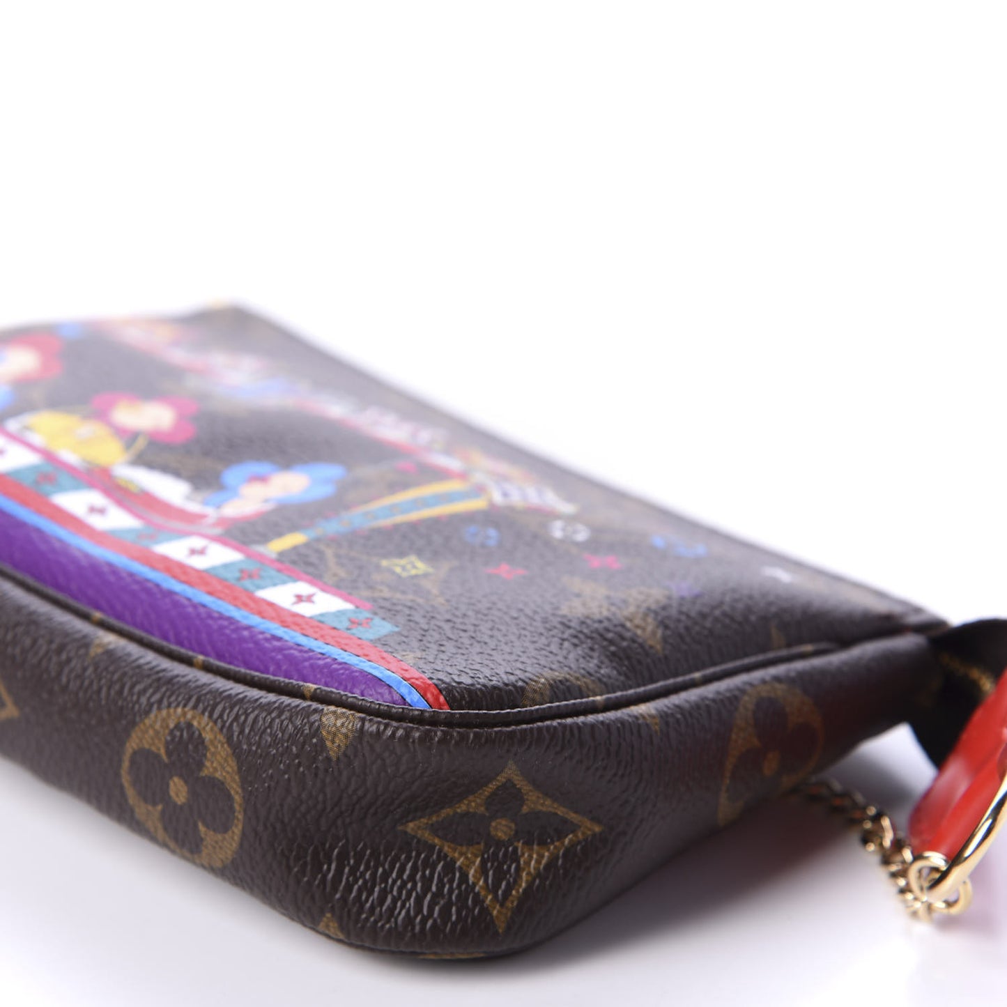 Monogram 2020 Christmas Animation Bumper Cars Mini Pochette Accessories Coquelicot