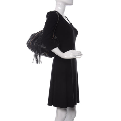 Chanel Lambskin Satin Reversible Sac Cordon Black 2 of 21