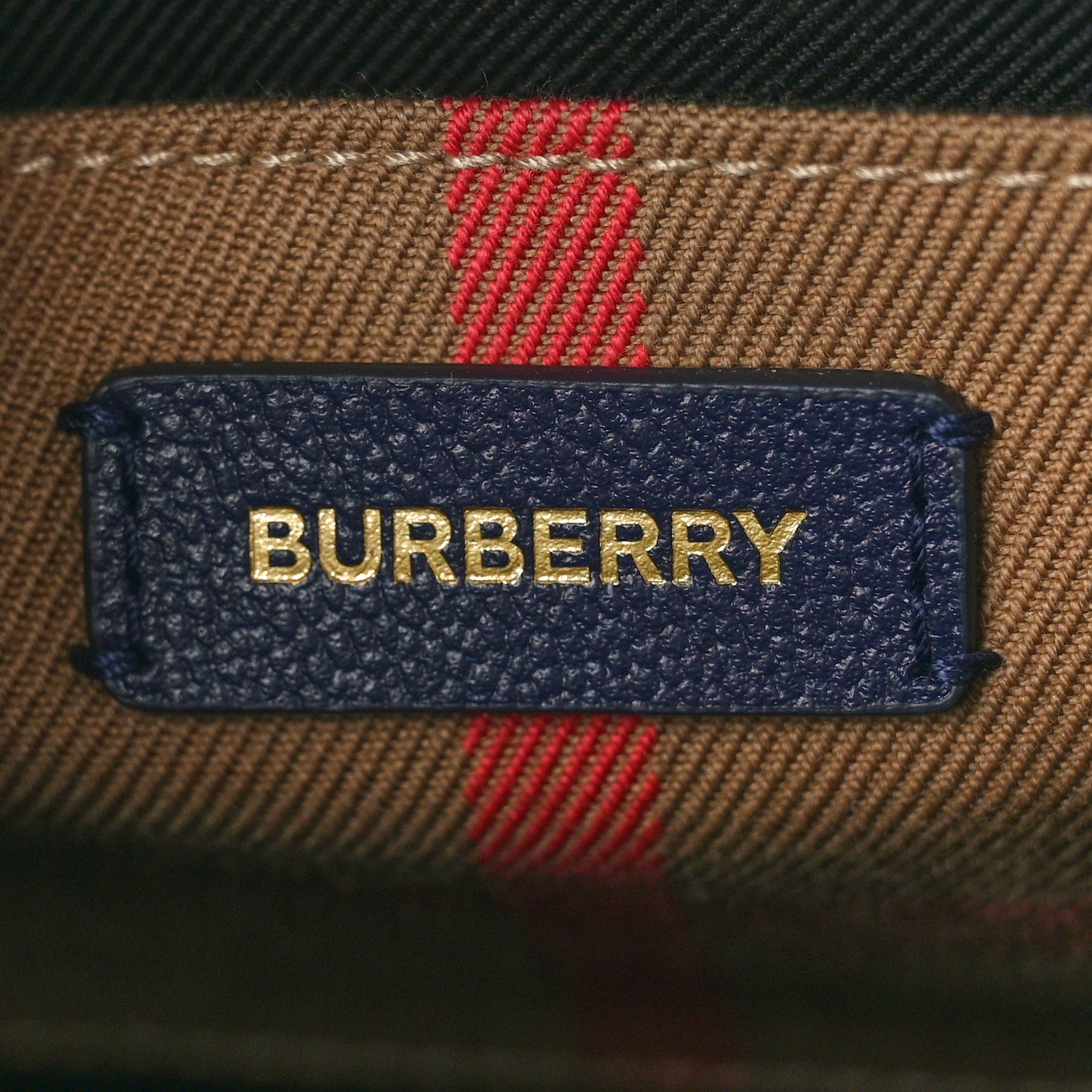 Burberry Calfskin Mega Check Banwell Tote Dark Canvas Blue 6 of 9