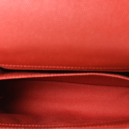 Chanel Caviar Quilted Mini Coco Handle Flap Red 5 of 10