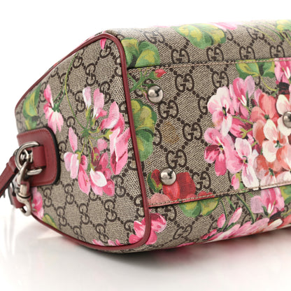 Gucci GG Supreme Monogram Blooms Small Boston Beige Multicolor Dry Rose 9 of 12