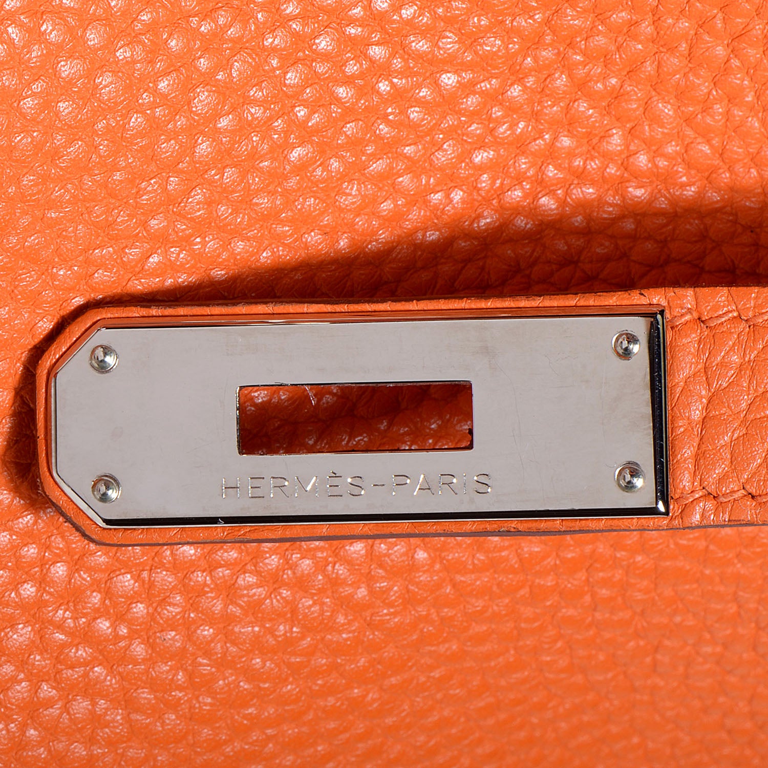 Hermes Taurillon Clemence Birkin 35 Orange 10 of 26