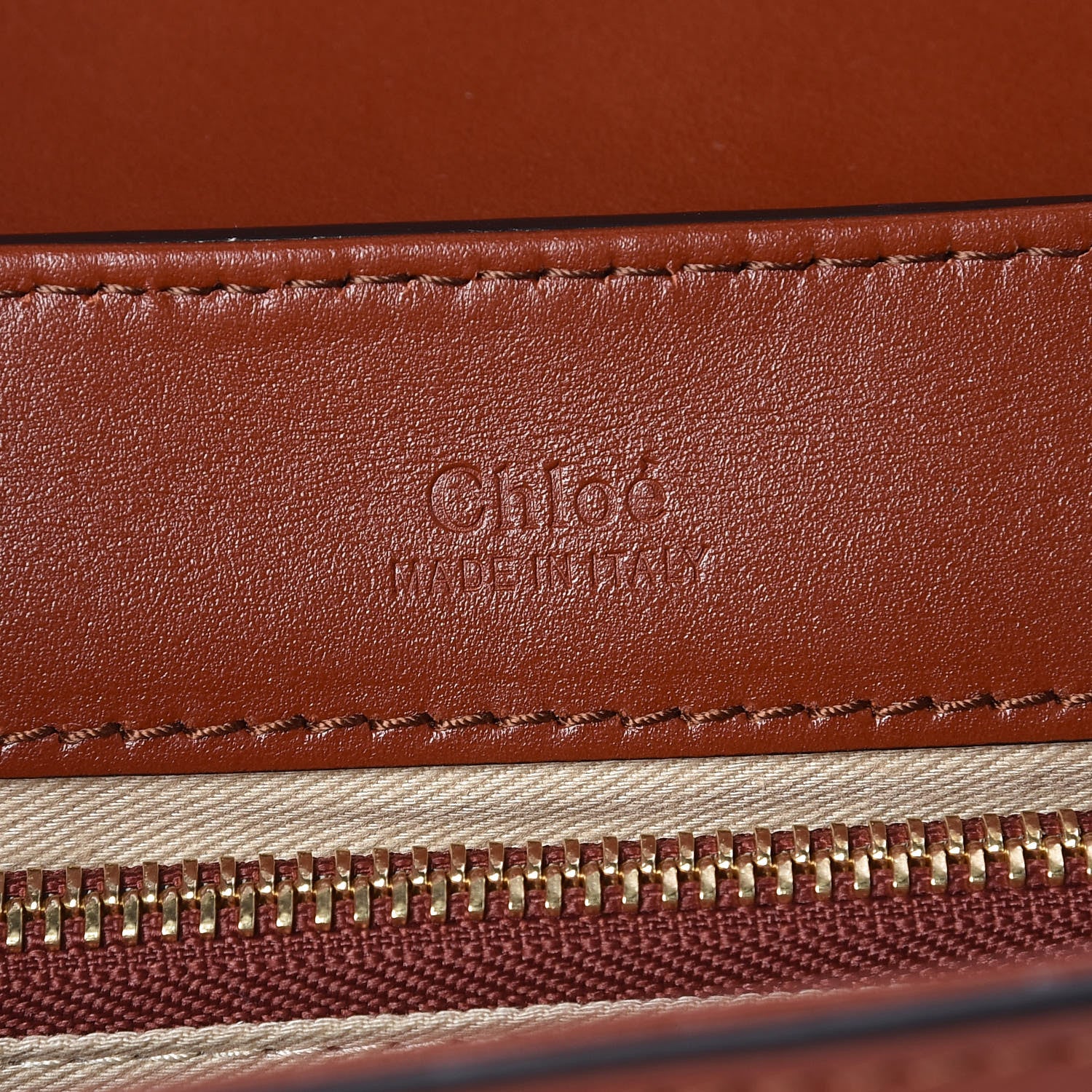 Chloe Calfskin Small C Double Carry Sepia Brown 9 of 10