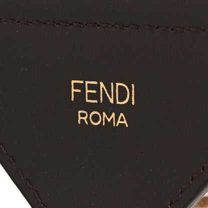 Fendi Ribbon Vitello Century FF 1974 Embroidered Adjustable Strap You Fango Rosa Confetto Chocolate 4 of 5
