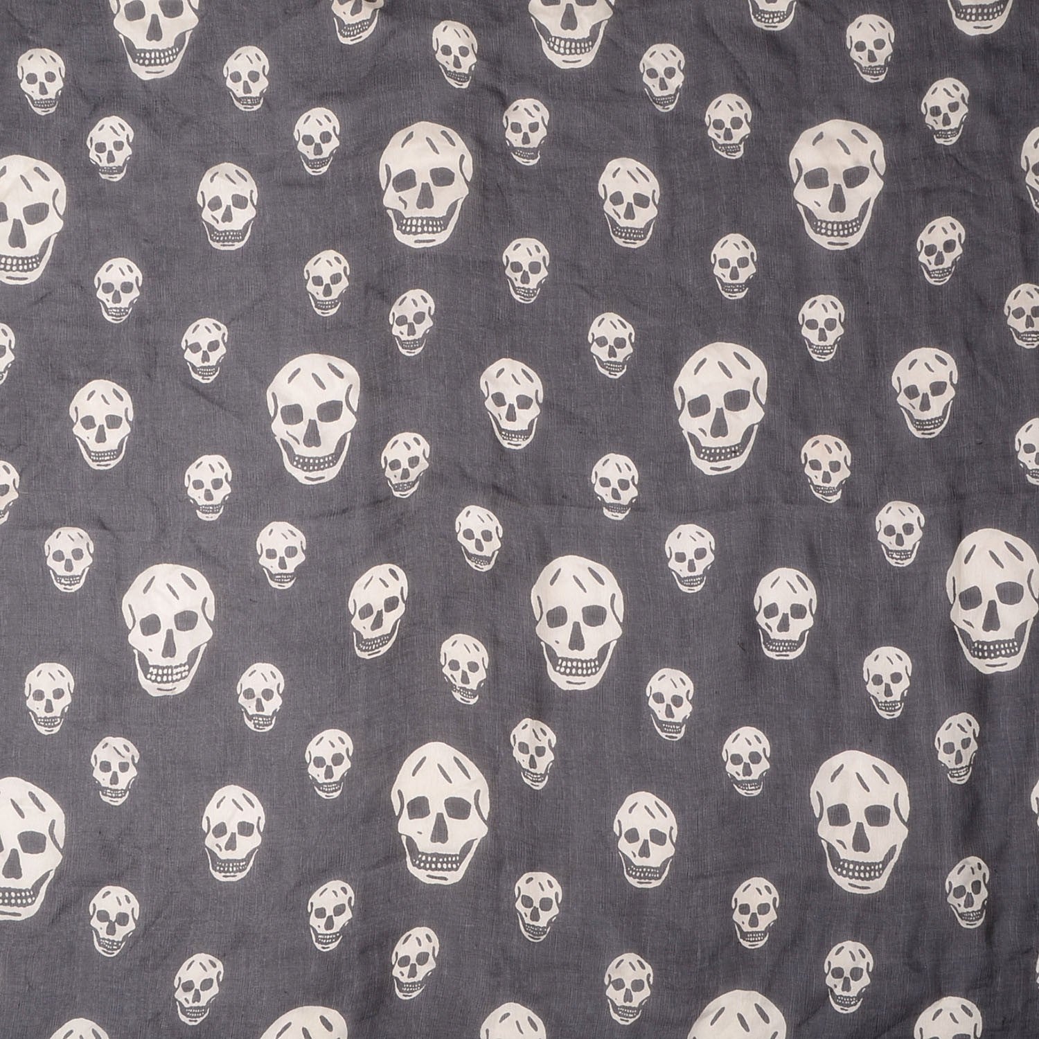 Alexander McQueen Silk Chiffon Skull Scarf Black 1 of 6