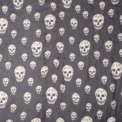 Alexander McQueen Silk Chiffon Skull Scarf Black 1 of 6